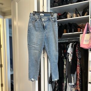 Abercrombie & Fitch Blue Ankle Cropped Jeans